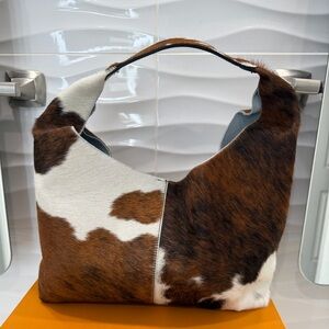 Cowhide Patterned Women's Hobo Bag